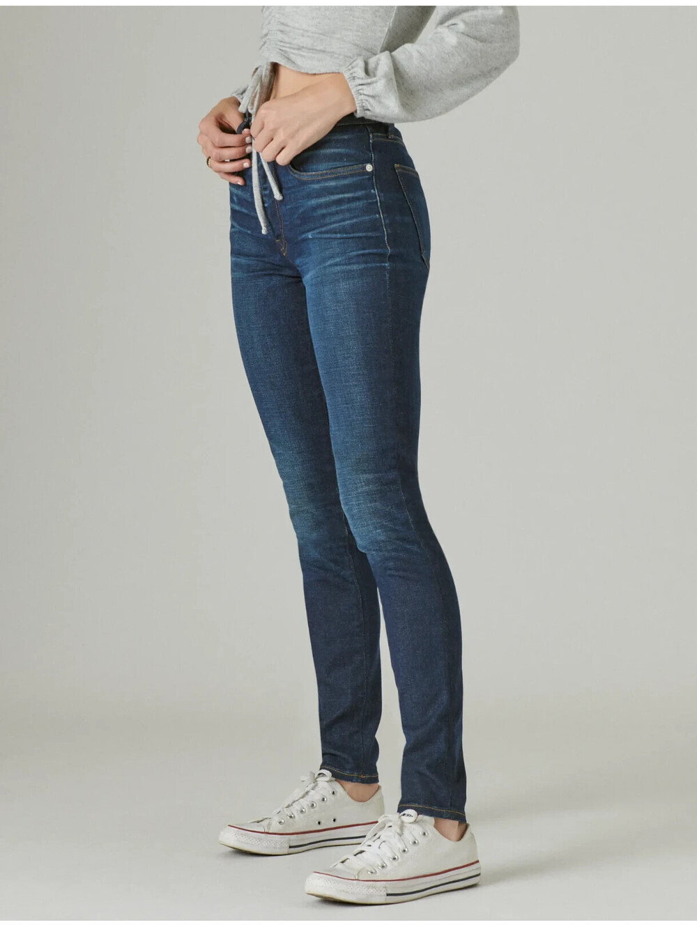 NWT Lucky Brand Bridgette High Rise Slim Fit Blue Skinny Jeans Size 27 $99 MSRP - Picture 4 of 13